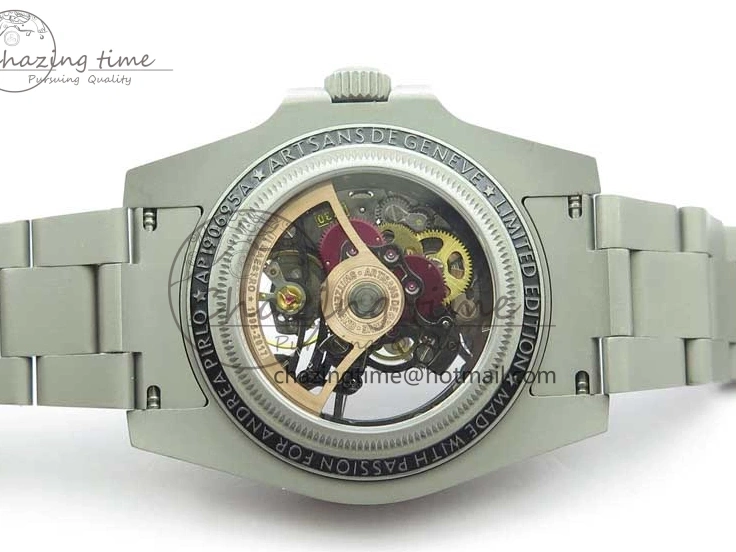 116610 Bezel Skeleton DIal Best Sandblasted Edition on ROF Andrea Submariner Carbon SA3130 Pirlo 0308